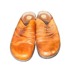 Earth Spirit Eliot Clogs Women's Size 8.5 Brown Leather Slip On Shoe Gelron 2000